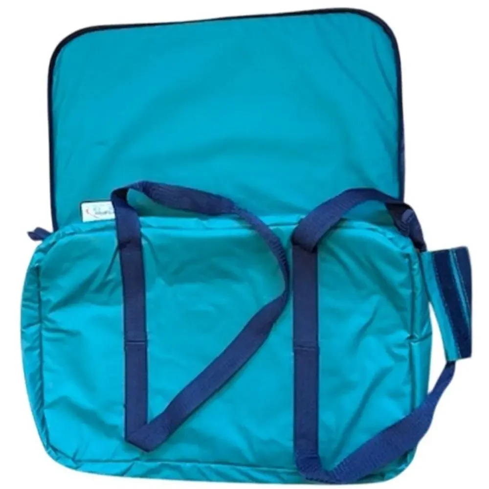 Vintage Pyrex Insulated Casserole Carrier Warming Tote Bag Blue Retro